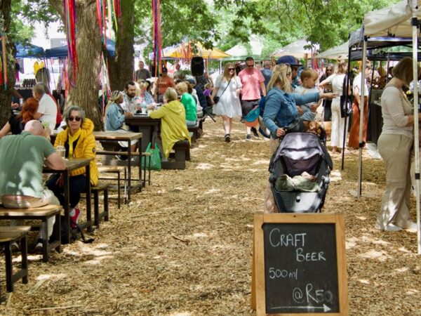 photo of people at a market in franschhoek