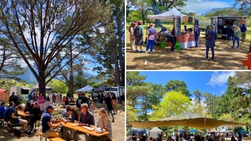 people enjoying a market
