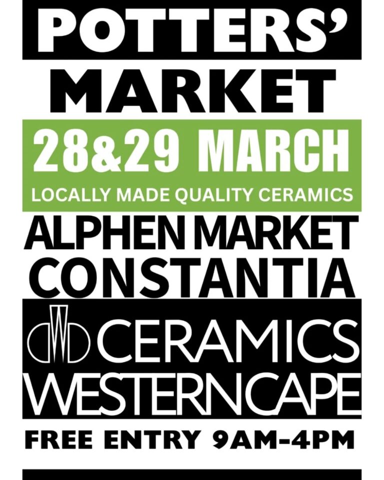 Rondebosch Potters’ Market Moves to Alphen Common