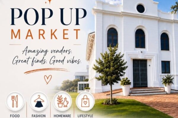 Rise and glow popup market in Hermanus